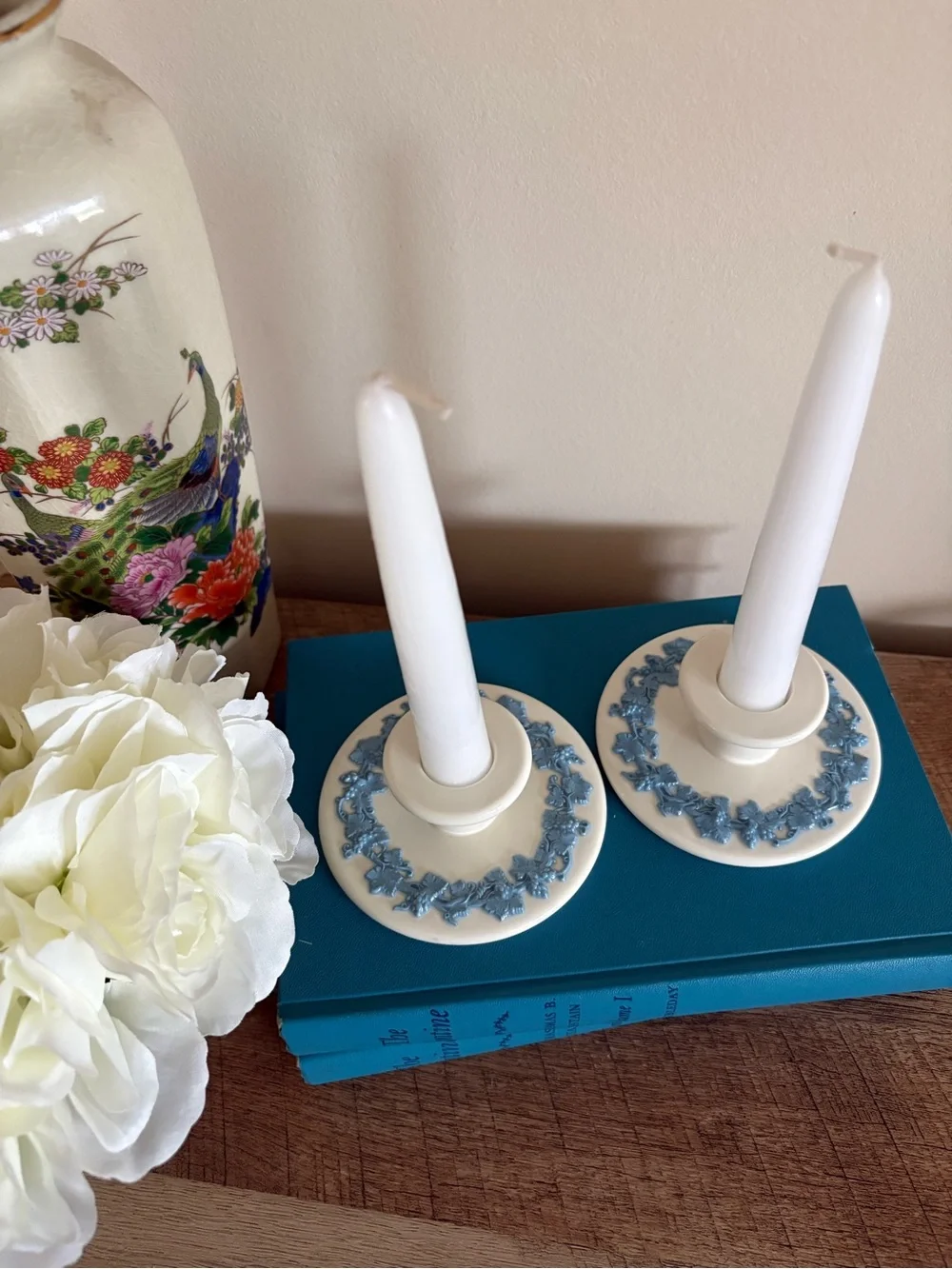 Wedgwood Queensware Candlestick Holders